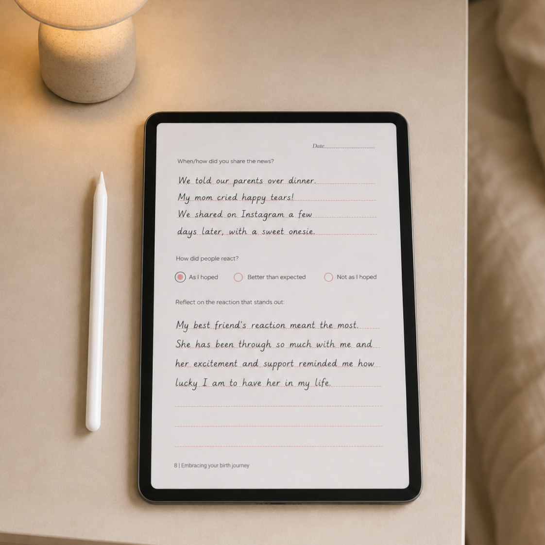 Embracing Your Birth Journey C-section Journal