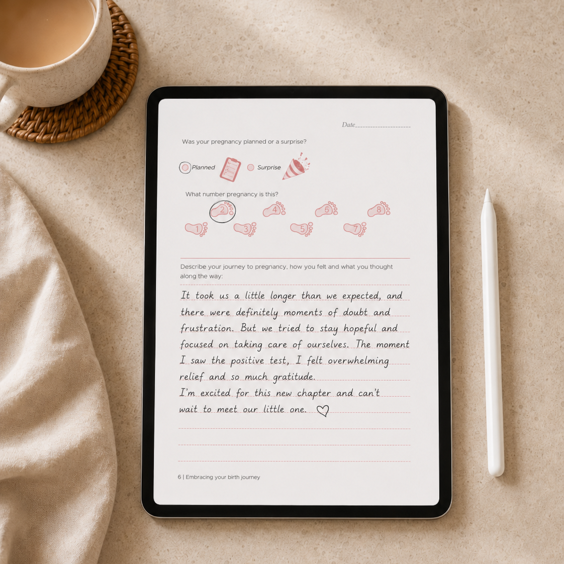 Embracing Your Birth Journey C-section Journal